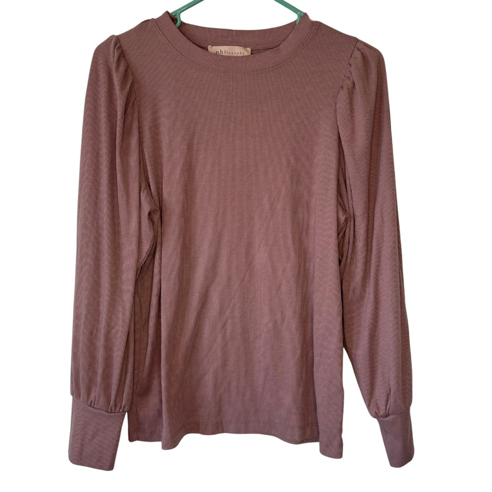 3/$20 Philosophy Mauve Long Sleeve Top